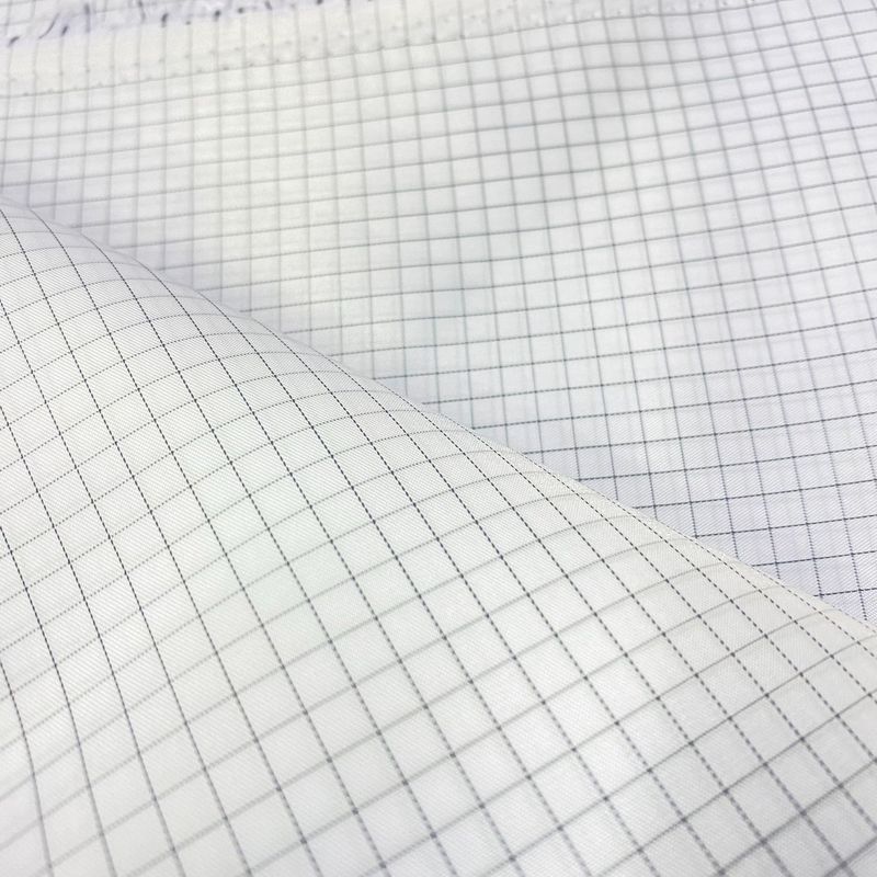 5mm Square Grid Antistatic ESD Fabrics Material For Lab Coats Apron