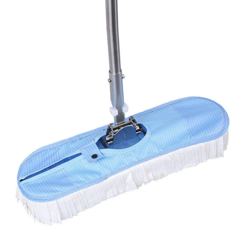 Large Suface Easy To Replace Cleanroom Microfiber String Mop For ESD Workshop